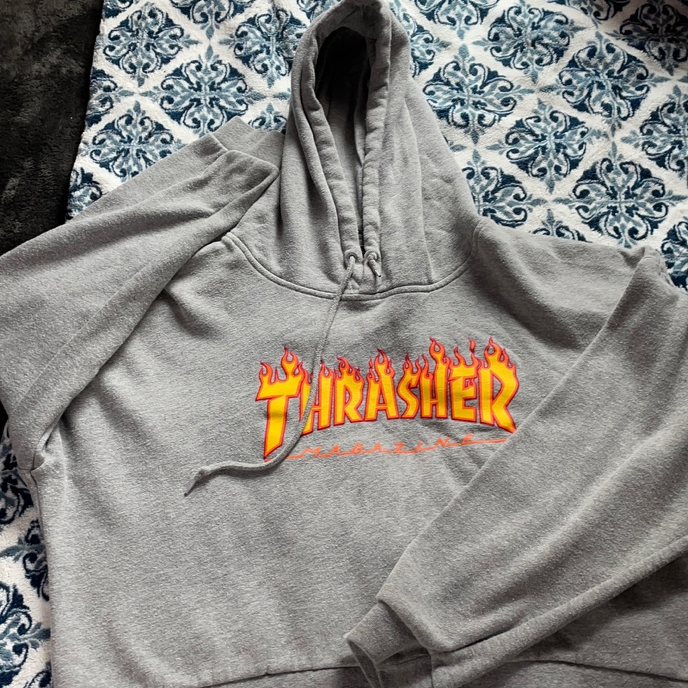 Medium gray thrasher hoodie